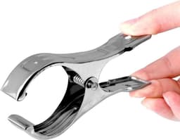 strandhanddoekclips, extra grote kledingclips, badhanddoekclips, zilverkleurige handdoekclips — thumbnail 3