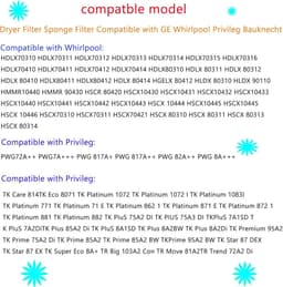 Foam Sponge - Filter Droger - 4stuks - filter Foam filter droger - droger sponsfilter - Geschikt voor Whirlpool - Gelijk aan model: 481010345281 481010716911(230 x 115 x 14MM) — thumbnail 2