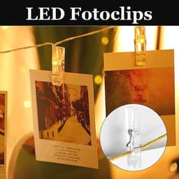 Hangende clips 50 stuks - Transparante wasknijpers en mini-klemmen voor fotos en lichtsnoeren — thumbnail 3