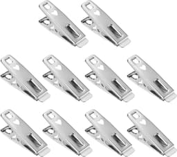 Allecta - Set van 40 roestvrijstalen wasknijpers voor kledingopberging - Multifunctioneel - 50 mm - Zilverkleurig — thumbnail 1