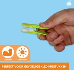 LaundrySpecialist Wasknijpers soft grip - 40 stuks - klein en extra stevig - wasknijpers plastic - wasknijpers kunststof - knijpers plastic — thumbnail 3