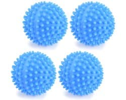 DW4Trading 4x Herbruikbare Drogerballen - Wasbollen - Siliconen - Sneller Droog - Anti-kreuk - Energiebesparing — afbeelding 1