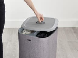Joseph Joseph Tota Wasmand - 2 Compartimenten – Was Sorteren – 60 Liter - Grijs — thumbnail 5