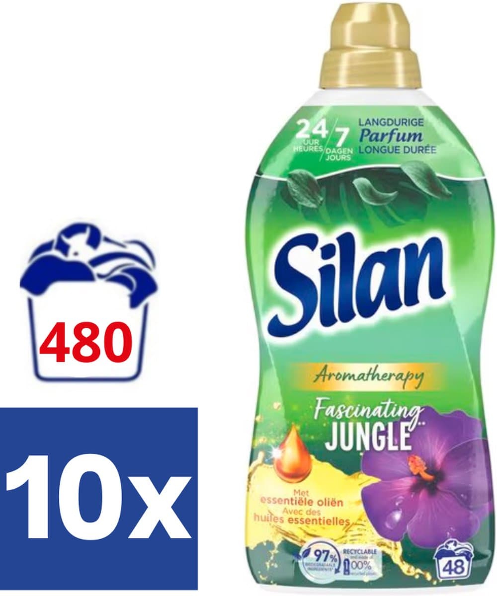 Silan Wasverzachter Fascinating Jungle - 10 x 1.056 l (480 wasbeurten) — afbeelding 1