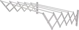 Uittrekbaar Aluminium Droogrek 80cm | Roestvrij en Corrosiebestendig | Eenvoudige Wandmontage | Inklapbaar Ruimtebesparend | Binnen en Buiten Gebruik | Zilver | Metaal | Groot Droogrek — thumbnail 1