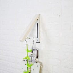 Inklapbare kledinghaken - Intrekbaar wandkledingrek - Aluminium wasrek - Opvouwbare kledingstang - Wasgoed en opslag organiseren folding wall laundry rack — thumbnail 4
