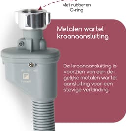 Fyveli - Wasmachine slang - 4 meter - 3/4" Universeel - Met Waterslot — thumbnail 5