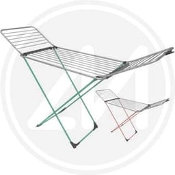 Borealis Droogrek Aluminium Poten Gekleurde Lak Glitterlook Roze-Groen Rollen Vleugelblok 20m Wasrek - Made in Italy - Afmetingen Open — thumbnail 2