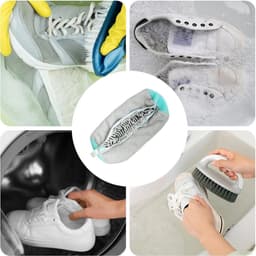 Schoenen wasnet met borstels - waszak voor sneakers 360 graden reiniging - anti-wikkel schoenenzak voor wasmachine en droger — thumbnail 3