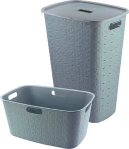 Curver Softex Wasmand met Deksel 56L + Wasmand 45L - Blauw — thumbnail 1