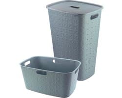 Curver Softex Wasmand met Deksel 56L + Wasmand 45L - Blauw — afbeelding 1
