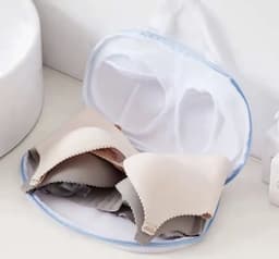 2 Stuk BH Waszak - Ondergoed Waszakje voor Beha & Lingerie - Anti-vervorming Mesh Waspakket - Speciaal voor Wasmachine - Blauw — thumbnail 4