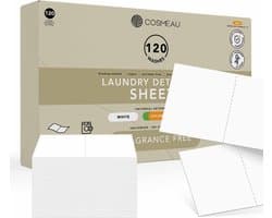 Cosmeau Wasmiddeldoekjes 120 Wasbeurten Geurvrij Wasstrips - G5 - Wasmiddel - Geurloos Parfumvrij - Wasvellen - Wasdoekjes - Detergent Sheets
