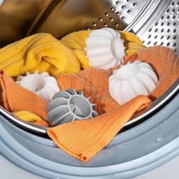 Wasbollen - 10 Stuks - Herbruikbare Wasballen - Wasballen - Haarverwijderaar - Wasmachine Ballen - Wasdroger Bollen - Anti Kreuk - Grijs - Grey - — thumbnail 3