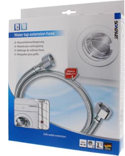 Scanpart gepantserde verlengslang 3 meter - Veilige verlenging van waterslang - Geschikt voor wasmachine vaatwasser boiler koffiezetapparaten ijsblokjesmachine side-by-side koelkasten - KTW-A en DVGW goedgekeurd - Gevlochten RVS - Universeel — thumbnail 3