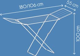 Tomado - Droogrek Vulcano - 18 meter drooglengte - Inklapbaar - Zwart — thumbnail 2
