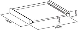 Maclean - Tussenstuk wasmachine droger - Stapelkit - Universele Stapelkit voor Wasmachine en Wasdroger van 60x53 cm - Wit — thumbnail 2