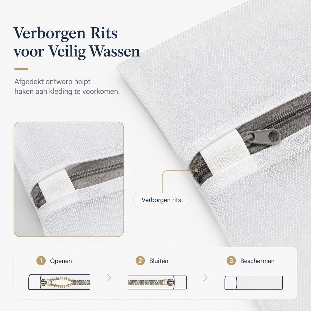 waszakken voor huisdieren - 60×60 cm -Beschermt Wasmachine -Honden & Katten — afbeelding 1
