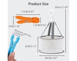 Kleurige Wasknijpers met Mand - Sterke Plastic Wasknijpers - Antislip en Windbestendig - Voor Binnen en Buiten