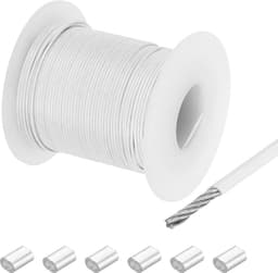 Staalkabel 40 m - 304 roestvrij staal - vinylgecoat - ideaal voor ophangen en tillen - ShopVlot — thumbnail 1