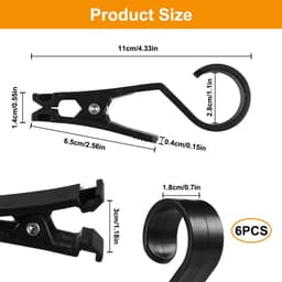 Washaken clips 6 stuks - groot en draagbaar - antislip plastic - ideaal voor buitengebruik - ShopVlot — thumbnail 5