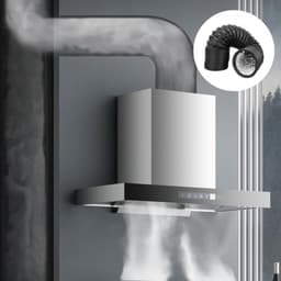 Flexibele Afvoerslang 100 mm x 3 m - Luchtafvoerslang met 2 RVS Slangklemmen voor Airco, Afzuigkap en Wasdroger - PromoHome — thumbnail 2