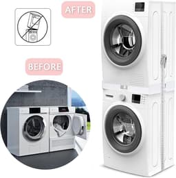 Universele Stapelrekset - Stapelset Voor Wasmachine En Droger - Verstelbare Stapelsets - Stapelbaar Rek Met Rateltouwen — thumbnail 4