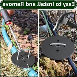 200 Pcs Buffer Discs voor Grondankers - Zwarte Plastic Bufferplaten voor Tuin, Boerderij en Landschapsarchitectuur — thumbnail 2