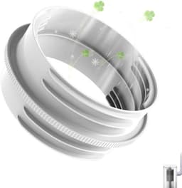 Verpakking van 1 stuk - Airconditioning slangconnector - Universele aansluiting voor airconditioning uitlaatslang - Uitlaatpijpconnector - Connector - ABS-materiaal - Links- en rechtsdraaiend - Geschikt voor slangverlengstukken van 130 tot 150 mm-Wit — thumbnail 1