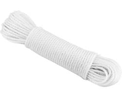 20m nylon linnen koord waslijn huis tuin camping buiten (wit)