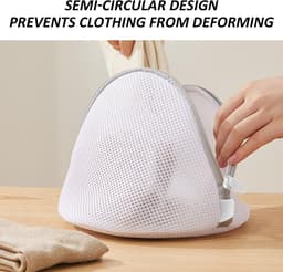 Beha-waszak, Glad Ontwerp Met Ritssluiting, Waszak Voor Gevoelige Kleding, 15 Cm X 17 Cm — thumbnail 4
