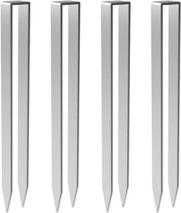 Bodemankers voor Rozenboog - Zilver - 300 x 29 x 21 mm - Gelegeerd Staal - Voor Bevestiging van Tuinconstructies — thumbnail 1