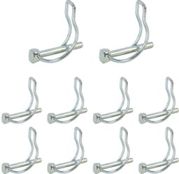 D-vormige vergrendelingspennen 6 x 45 mm - gegalvaniseerd koolstofstaal - robuust en duurzaam - ShopVlot — thumbnail 1