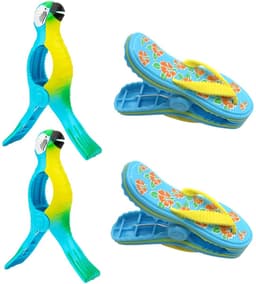 Solidchoice - Set van 4 Strandhanddoek Klemmen in Leuke Stijl — thumbnail 1
