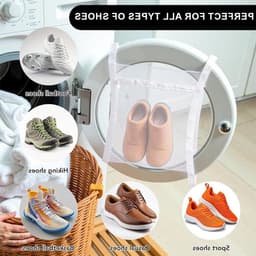 Set van 2 Waszakken voor Schoenen, Duurzaam Mesh, Rits, Bescherming voor Sneakers en Kleding, Ideaal voor de Wasmachine en Schoonmaak van Sportschoenen — thumbnail 3
