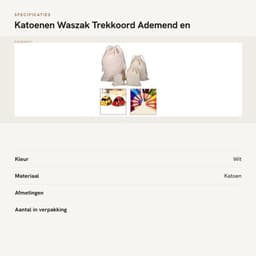 Waszak Ademend - Waszakken voor Wasgoed - Trekkoord - Multifunctionele Tas - Opbergzak - Set van 2 - 10 x 12 cm - Opslagzak — thumbnail 4