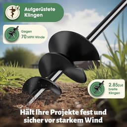 SnelShoppen - Ground Anchor Heavy Duty 4 Pack - Grondpennen Set voor Tenten, Trampolines en Grondbevestiging - Gemakkelijk te Installeren en Sterk — thumbnail 4