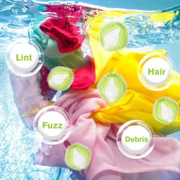 SnelShoppen - 12pcs Herbruikbare Dierenharen Verwijderaar, Wasmachine Lintballen, Kattenharen Verwijderaar, Nylon en Plastic, Groen, Perfect voor Wass — thumbnail 2