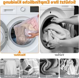Set van 6 Wasnetten voor Wasmachine - Waszakken in 4 Maten met Rits voor Kleding, Ondergoed en Babykleding — thumbnail 2