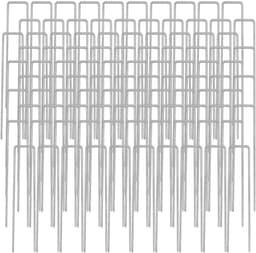 SnelShoppen - 100 Stuks Ø3mm Grondankers - 150x25mm Fixeerankers van Staal - Sterke Grondspikes voor Tuin, Camping, Gras en Kunstgras — thumbnail 1