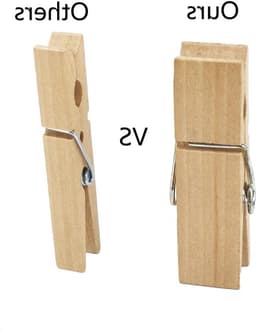 Grote houten wasknijpers, 12 stuks, 7 cm lang, stevig en duurzaam, ideaal voor knutselen en decoratie — thumbnail 4