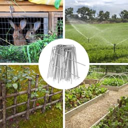 SnelShoppen - Set van 50 Grondankers, Vloerankers, Stalen U-Vormige Tuinpinnen, Roestvrij, Stevige Gegalvaniseerde Stalen Pinnen voor Tuin, Camping en — thumbnail 4