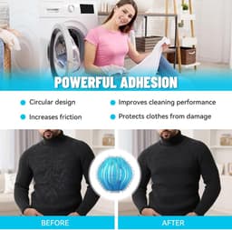 SnelShoppen - Tierhaarentferner Wasmachine, Lint Ball voor Wasmachine, 12 Stuks 3.5 cm Blauw, Hoge Efficiëntie Tegen Dierlijke Haren en Pluis, Vermind — thumbnail 5