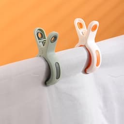 Grote wasknijpers - Waslijnknijpers - Sokkenklemmen - Antislip waslijnknijpers - Sokkenhouders - Kleurrijke sokkendroogclips - voor kleding, sok drogen, voedselverzegeling, mappen, handdoekclips, ondergoed clips - 6 stuks — thumbnail 2