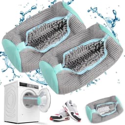 Schoen Waszakken (2 Stuks) Met 360° Fluwelen Binnenkant - Verstevigde Ritssluiting Machinewasbaar - Herbruikbaar Beschermend Gaas Voor Sneakers En Katoenen Schoenen — thumbnail 1