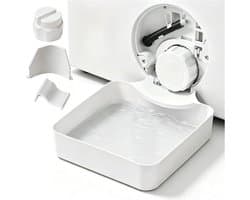 Afvoerbak voor wasmachine - 3D geprinte waterdichte bak - Lekbak Wasmachine - Opvangbak voor filterreiniging - Wasbak voor wasmachine - Wasmachineaccessoires - Universele - Voor huizen, wasruimtes, kelders en appartementen - Wit