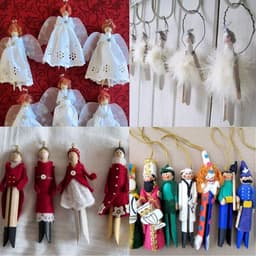 Houten Knijpers - Poppennaalden Knutsel - Creatief Knutselen - Natuurlijk Materiaal - 50 Sets - Houtkleur — thumbnail 2