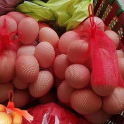 Herbruikbare Netzakken - Productzakjes Gaas - Fruit Groenten Opslag - Ademend Ontwerp - 100 Stuks - Rood — thumbnail 4