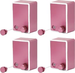 Kledinglijn Set - Waslijn Uitschuifbaar - Kleding Drogen - Uitschuifbaar tot 4.2m - 4 Stuks - Roze — thumbnail 1