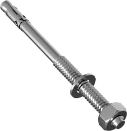 Zware Ankers - Metaalpluggen Bevestiging - Stevig Bevestigen - Gegalvaniseerd Staal - M16 x 215mm - Zilverkleurig — thumbnail 1